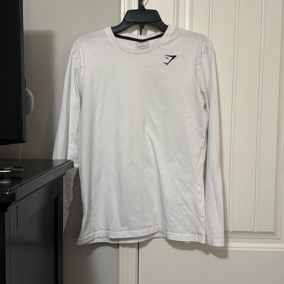 Long sleeve white t shirt. Gymshark. Mens size small - Picture 1 of 3